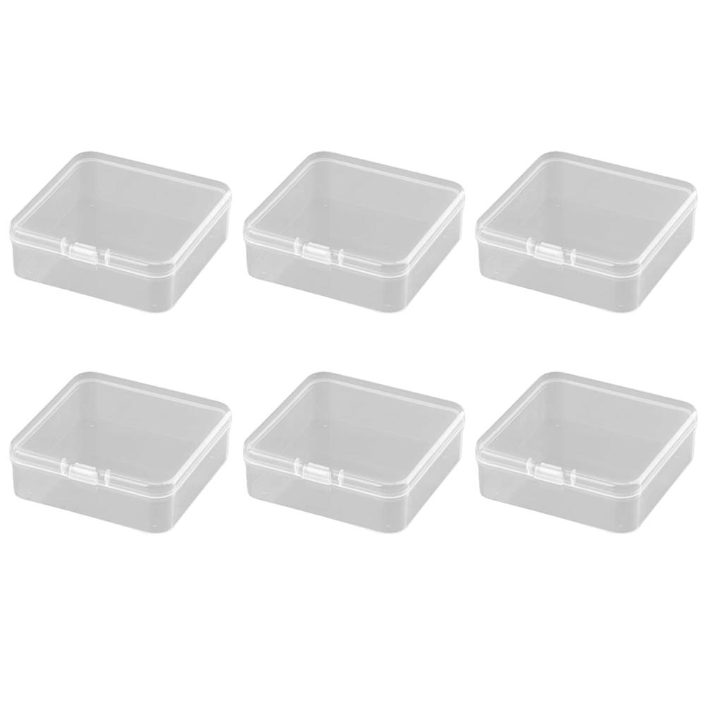 Great Choice Products 6 Pieces Small Plastic Box With Lids Square ...