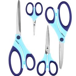 Great Choice Products Craft Scissors Set Of 4 Pack, All Purpose Sharp Blade Shears Rubber Soft Grip Handle, Multipurpose Fabric Scissors Tool Great…