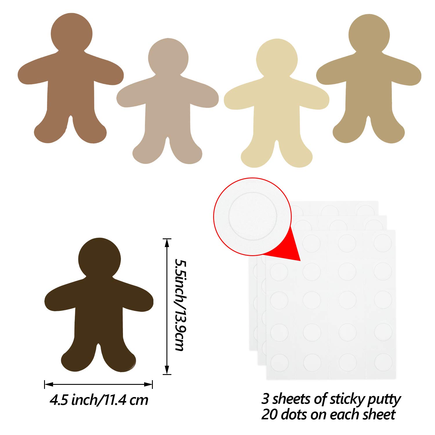Great Choice Products 50 Pieces Person Multicultural Creative Cut-Outs People Shape Paper Cutout For Children To Design And Decorate, Craft Group P…