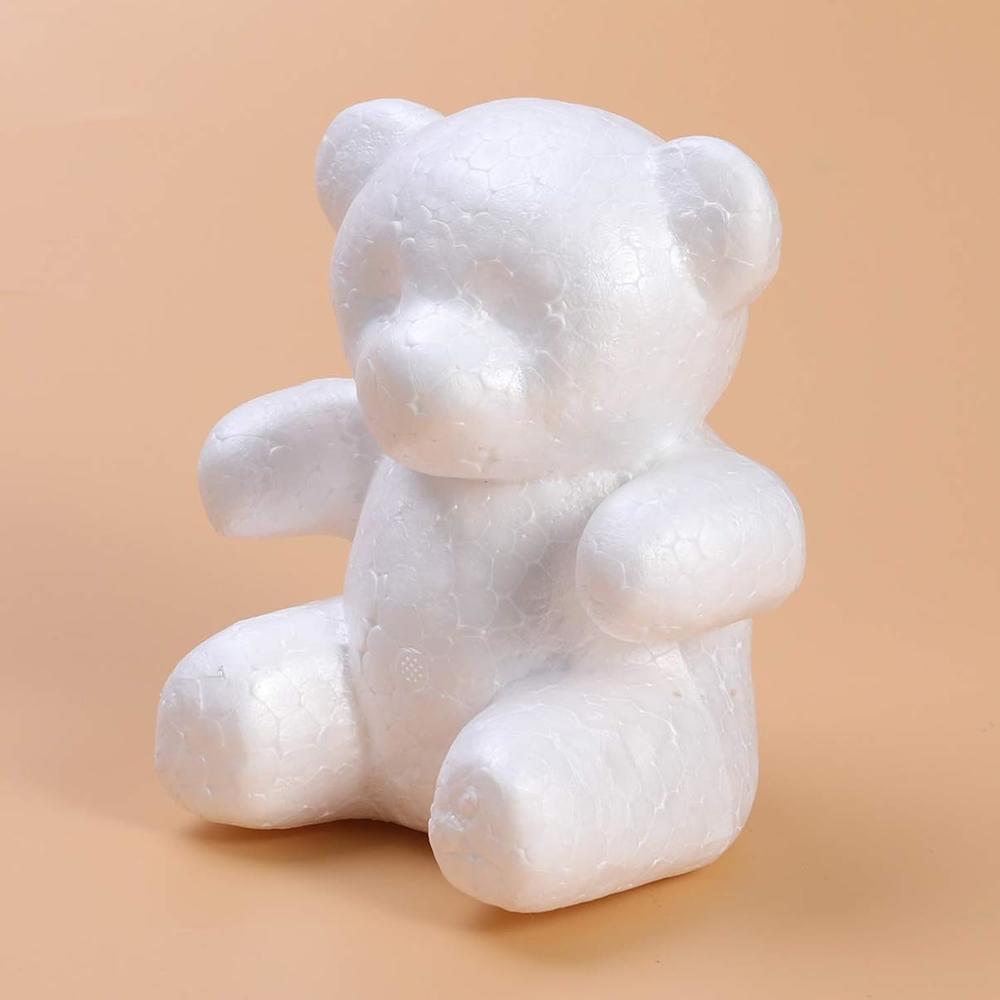 Great Choice Products 4Pcs Bear Shaped Foam White Styrofoam Forms Diy ...