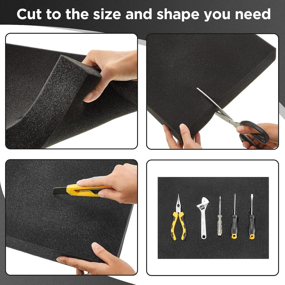 Cuttable Padding Great Choice Products 3 Pcs Cuttable Polyurethane Foam Pads, 16 X 12 X ...