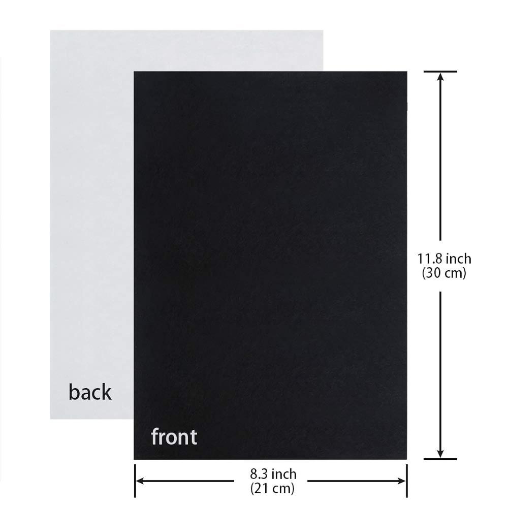 Great Choice Products 10 Pieces Black Adhesive Back Felt Sheets, 1.6Mm Thickness Fabric Sticky Back Sheets, A4 Size 8.3" X 11.8" (21Cm X 30Cm) For …
