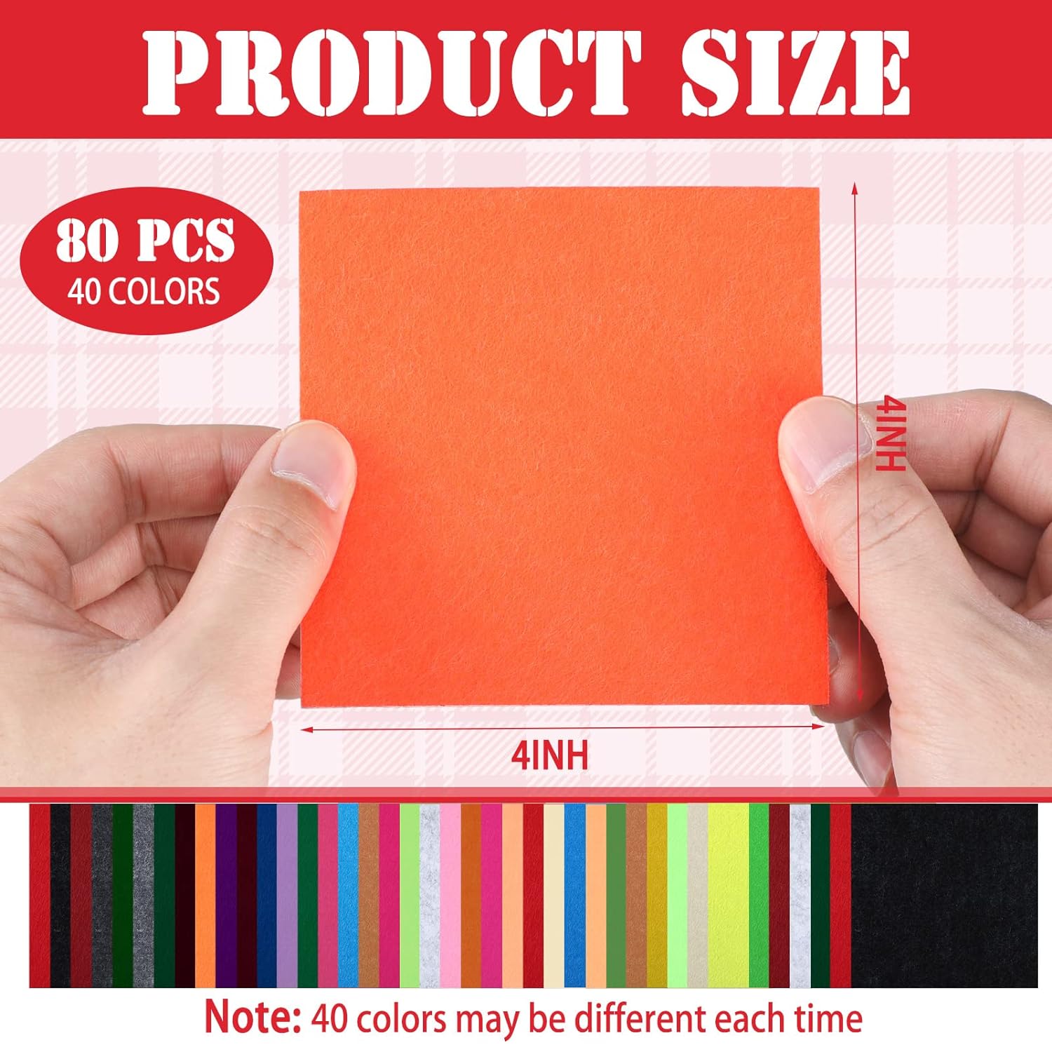 Great Choice Products 80 Pcs 4 X 4" Self Adhesive Felt Sheets Craft Multi Colored Adhesive Felt Fabric Crafts Felt Squares Paper Sheets With Adhesi…