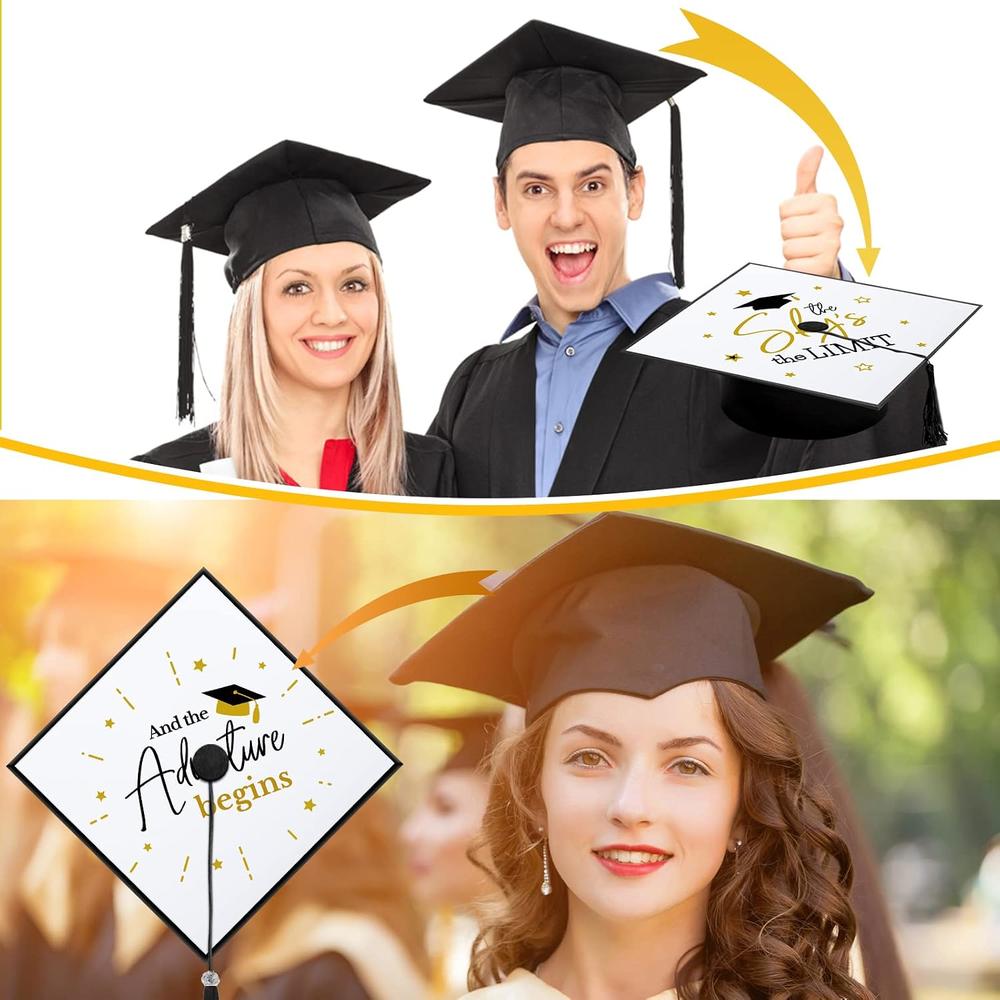 Grad Cap Sticker Simple Great Choice Products Graduation Cap Topper Blank White Adhesive Grad ...