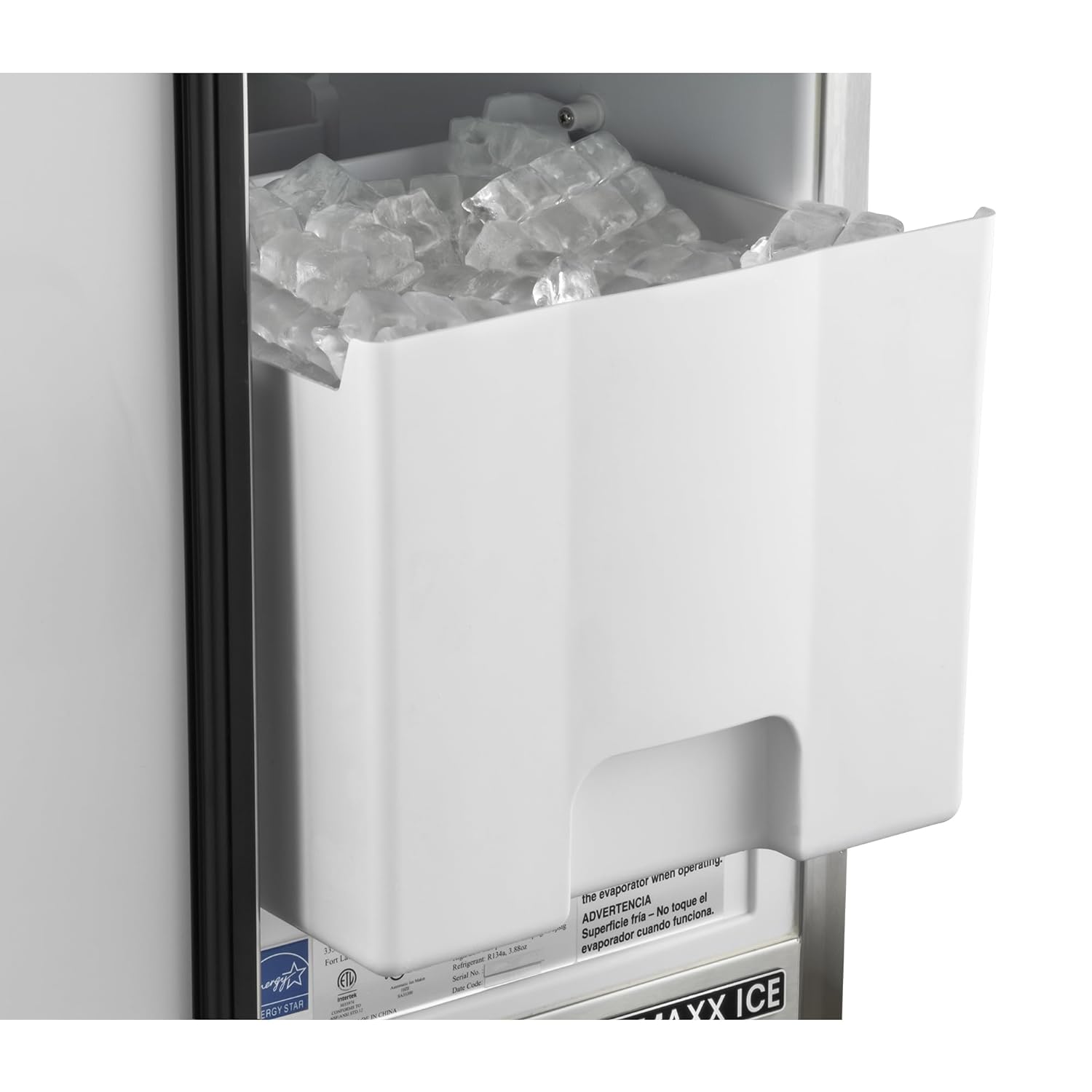 Great Choice Products Indoor Outdoor Energy Star Built-In Under Counter Clear Ice Maker Machine With Drain Pump Reversible Door 65 Pound Production…