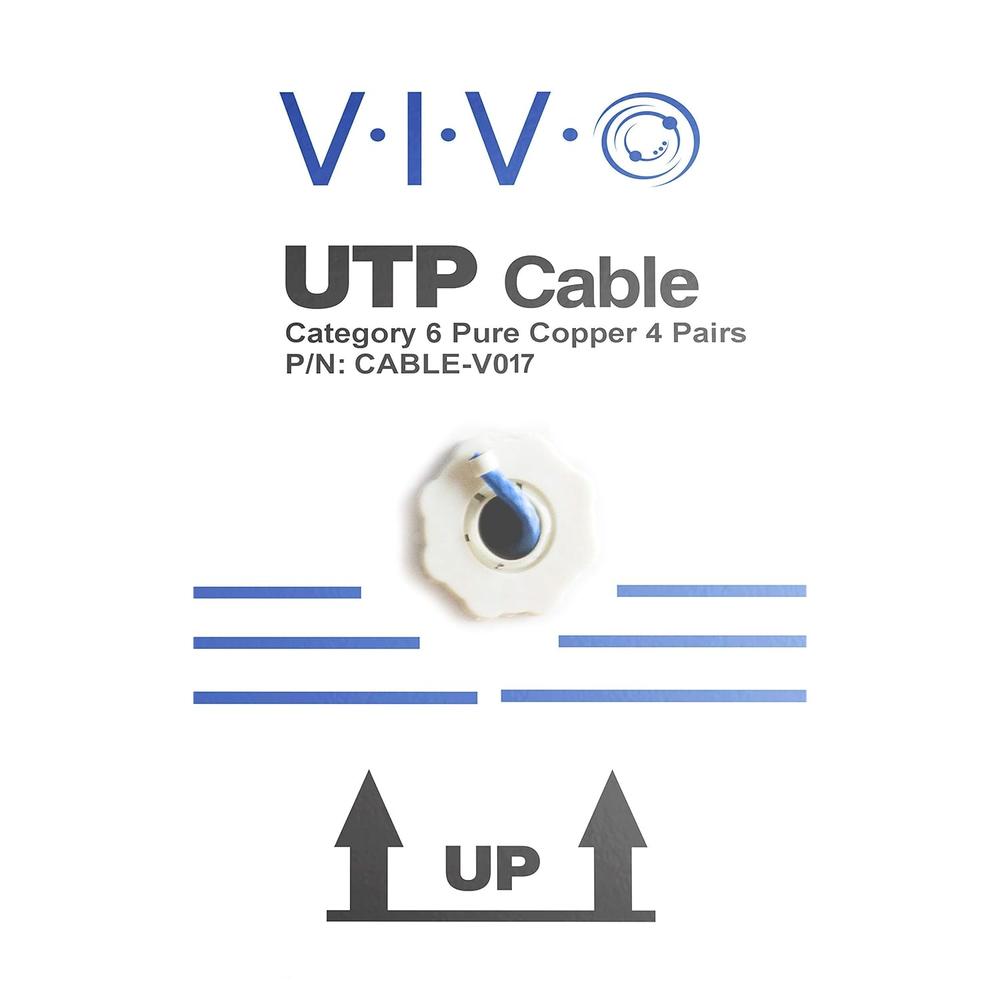VIVO 500ft Bulk Cat6, Full Copper Ethernet Cable, 23 AWG, UTP Pull Box, Cat-6 Wire, Indoor, Network Installations, Blue, CABL…