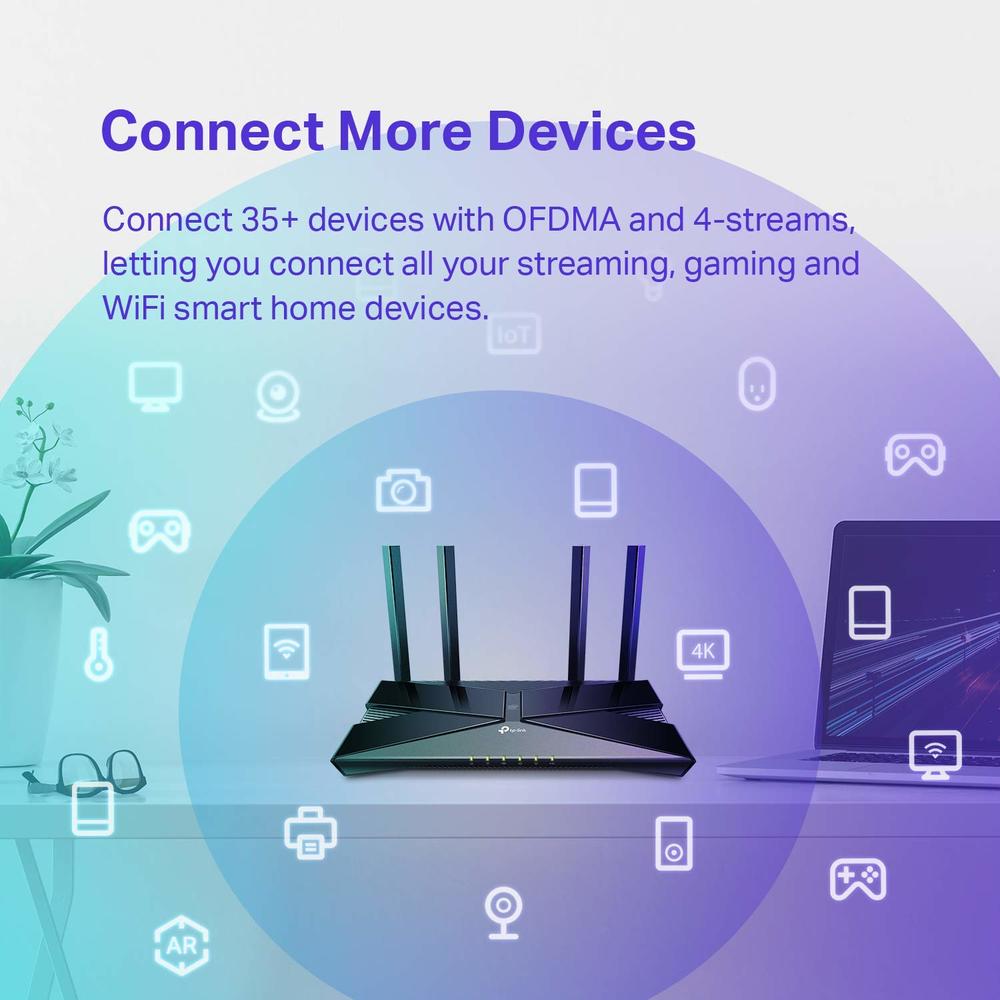 TP-Link WiFi 6 Router AX1800 Smart WiFi Router (Archer AX20) – 802.11ax Router, Dual Band Gigabit Router, Parental Controls, …