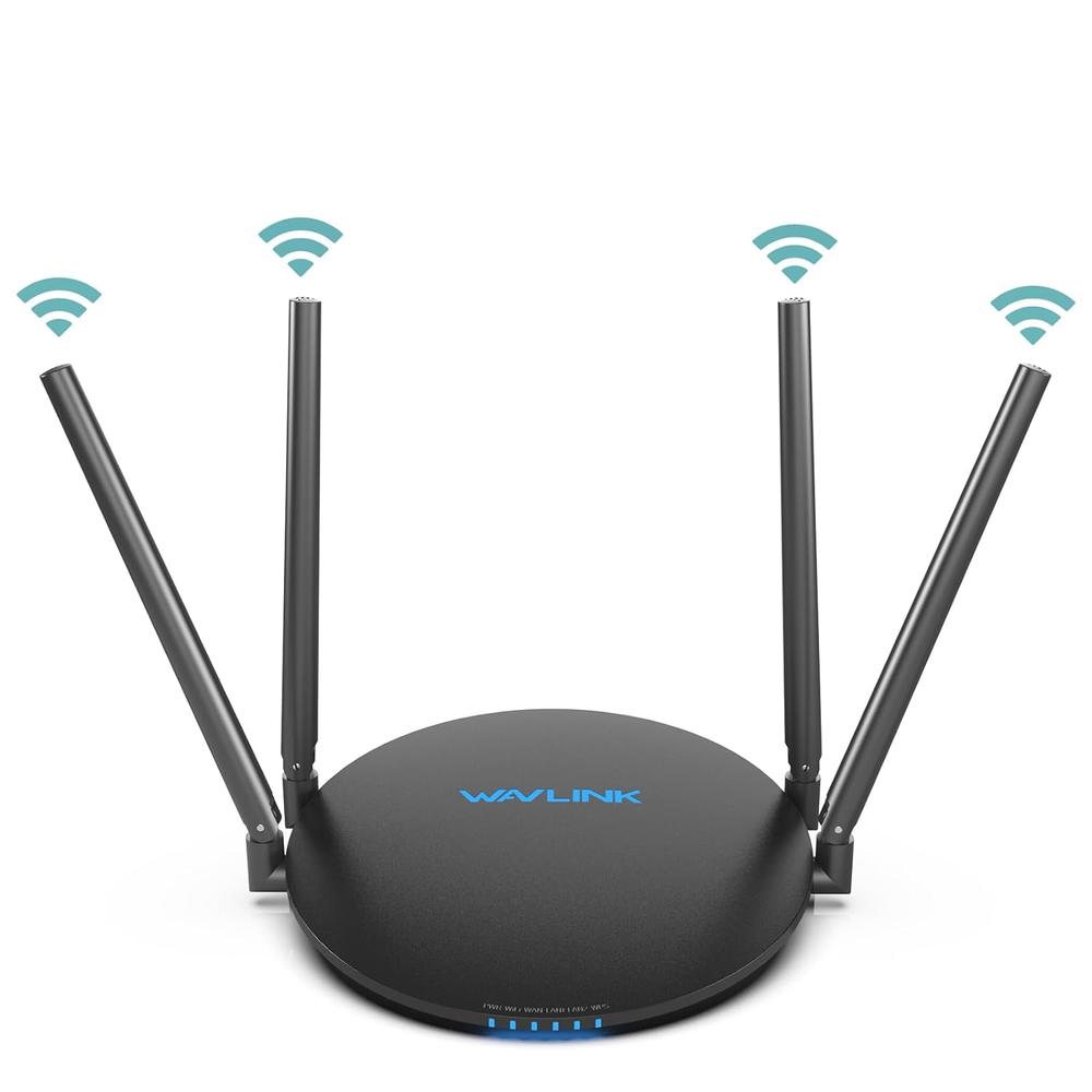 Wavlink WiFi Router 1200Mbps, WAVLINK Wireless Router Dual Band 5GHz+2.4GHz WiFi 5 Router with 100Mbps WAN/LAN, Internet Router Long …