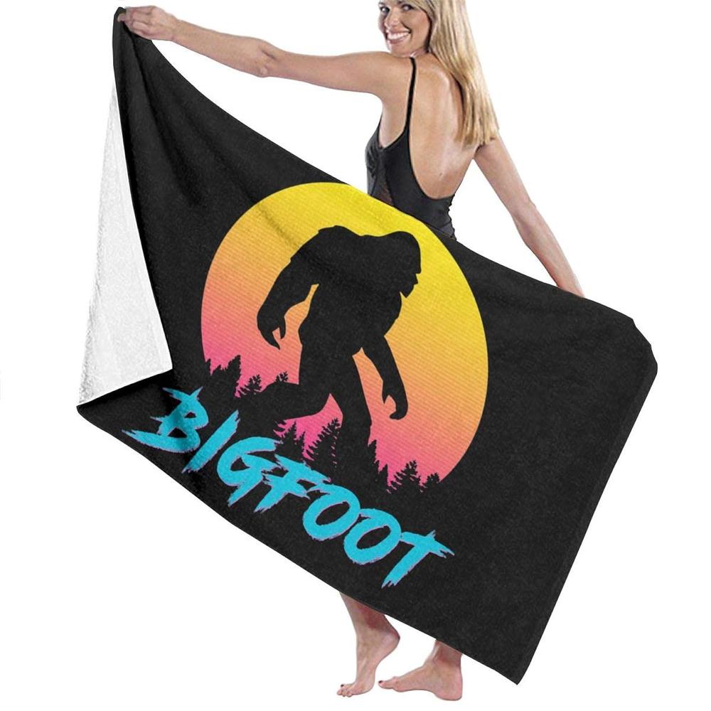 Great Choice Products Retro 1980S Bigfoot Sasquatch Beach Towel Bath Towel Beach Blanket Quick Dry Towel Beach Bath Towels For Travel Swim Pool Yog…