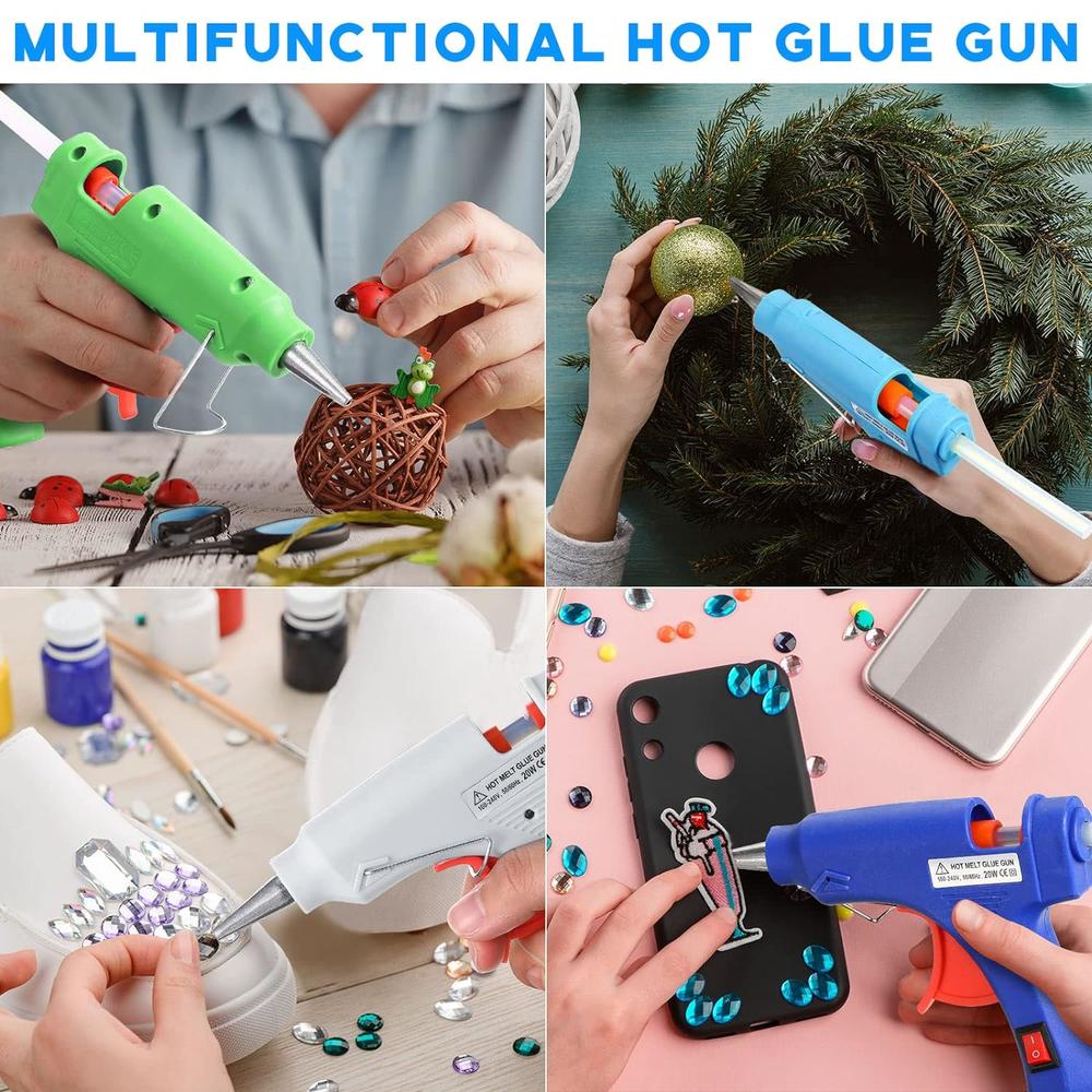 Great Choice Products 8 Pieces Mini Hot Glue Gun With 40 Glue Sticks For School Project Small Hot Melt Gun For Kids Craft Glue Gun For Diy Small Cr…