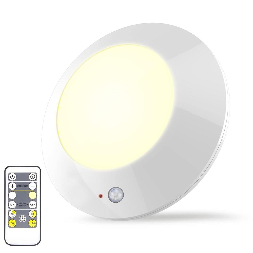 Great Choice Products Battery Operated Shower Light With Motion Sensor Wireless Ceiling Light Rf Remote Controlled Through Walls|Brightness Dimmabl…
