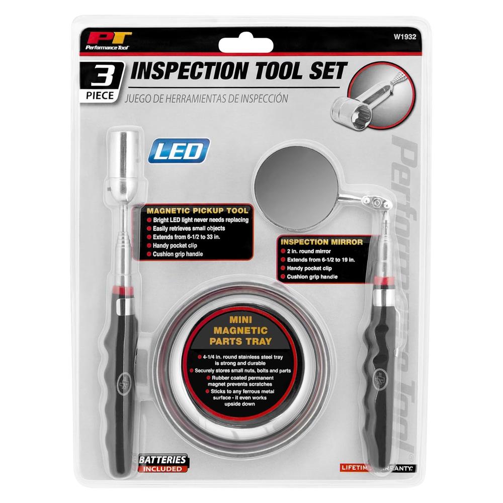 Performance Tool W1932 3-Piece Inspection Tool Set