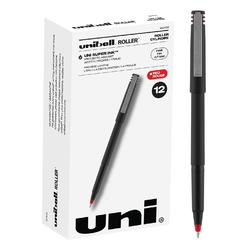 uni-ball Uniball Roller 12 Pack in Red, 0.7mm Medium Rollerball Pens, Try Gel Pens, Colored Pens, Office Supplies, Colorful Pens, Blue…