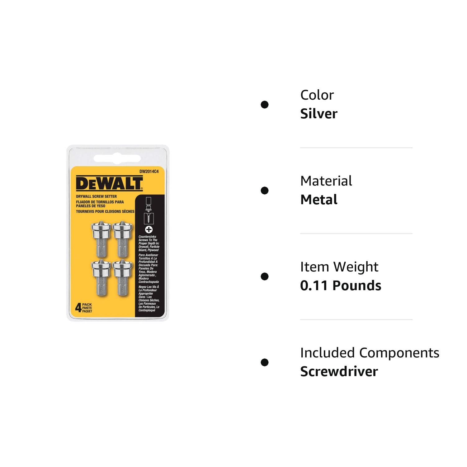 Dewalt DW2014C4 Drywall Screw Setter (4-Pack)