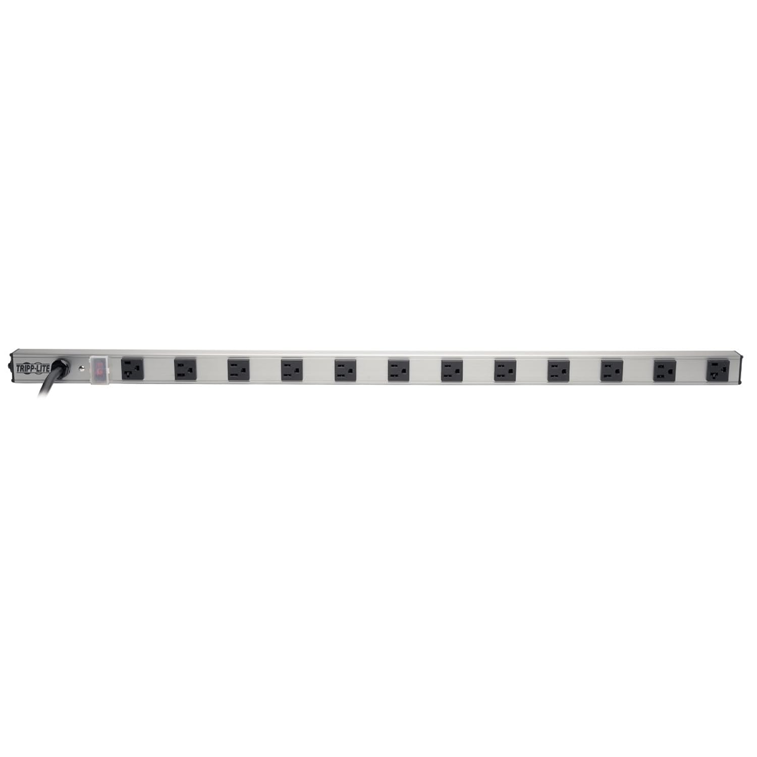 Tripp Lite 12 Outlet Surge Protector Power Strip, 15ft Long Cord, Metal, (SS361220) Black/Gray