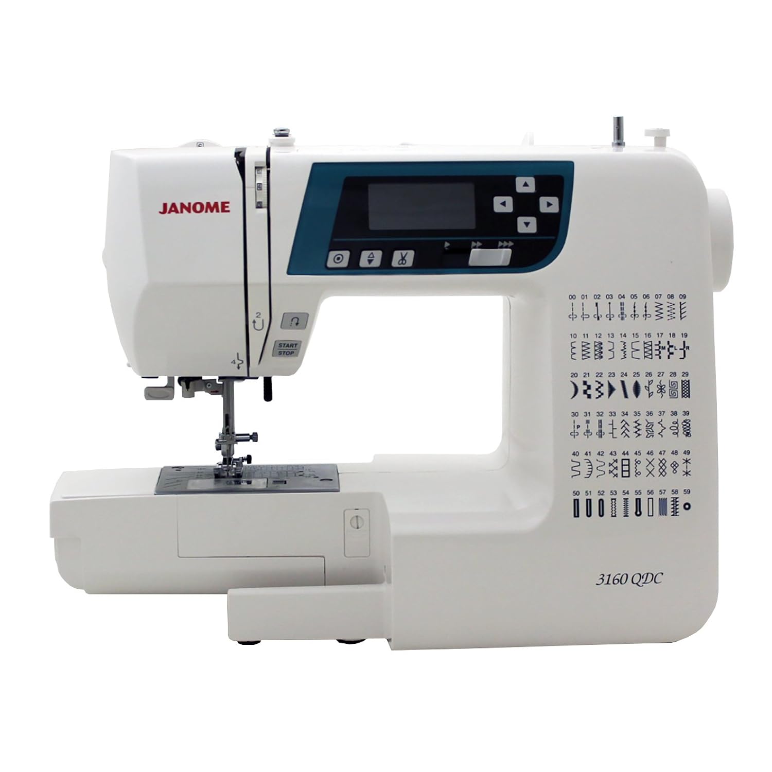 Janome 3160QDC Computerized Sewing Machine (New 2020 Tan Color) w/Hard Cover + Extension Table + Quilt Kit + 1/4 Seam Foot w/…