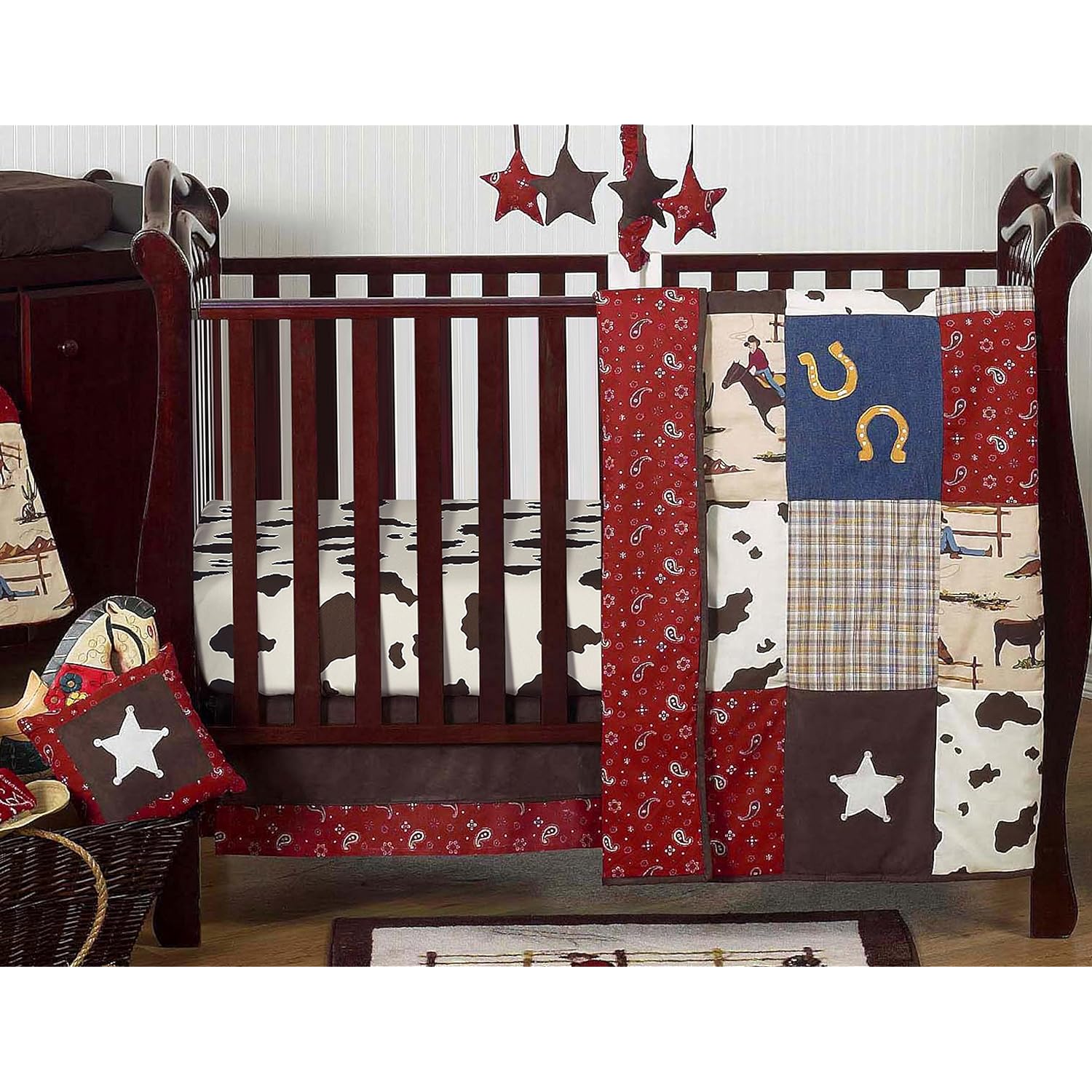 Sweet Jojo Designs Wild West Western Horse Cowboy Baby Boy Bedding 11pc Crib Set