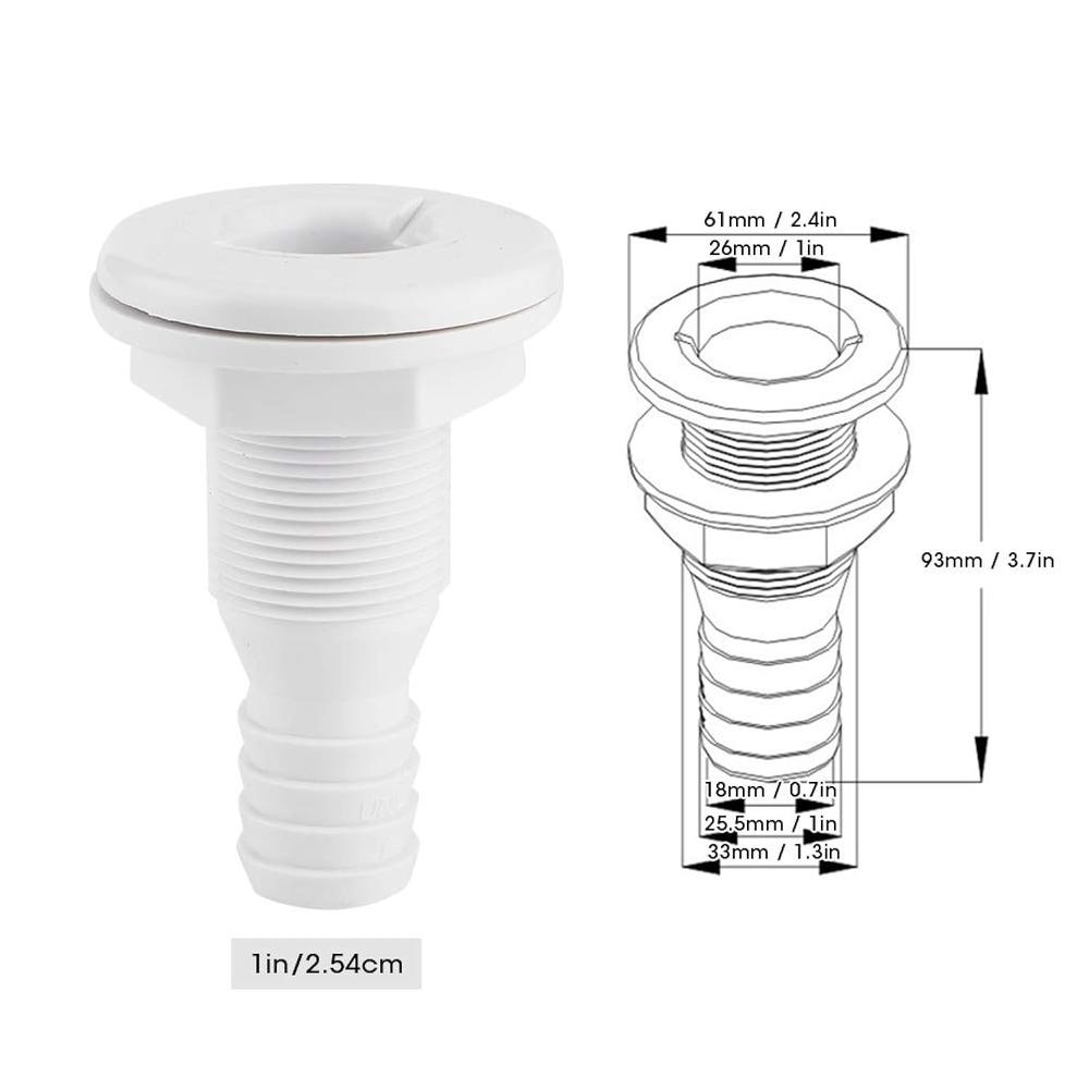 Promo 3/4 Inch Black Plastic Thru Hull Bilge Pump And Aerator Hose Fitting Boats Diskon 23% Di - Foto 14