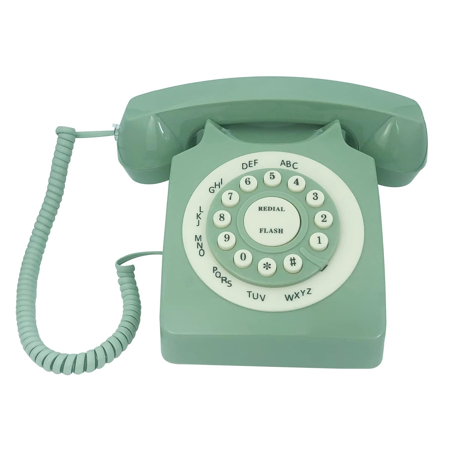Great Choice Products Retro Corded Landline Phone, Classic Vintage Old Fashion Telephone For Home & Office, Wired Home Phone Gift For Seniors (Gree…