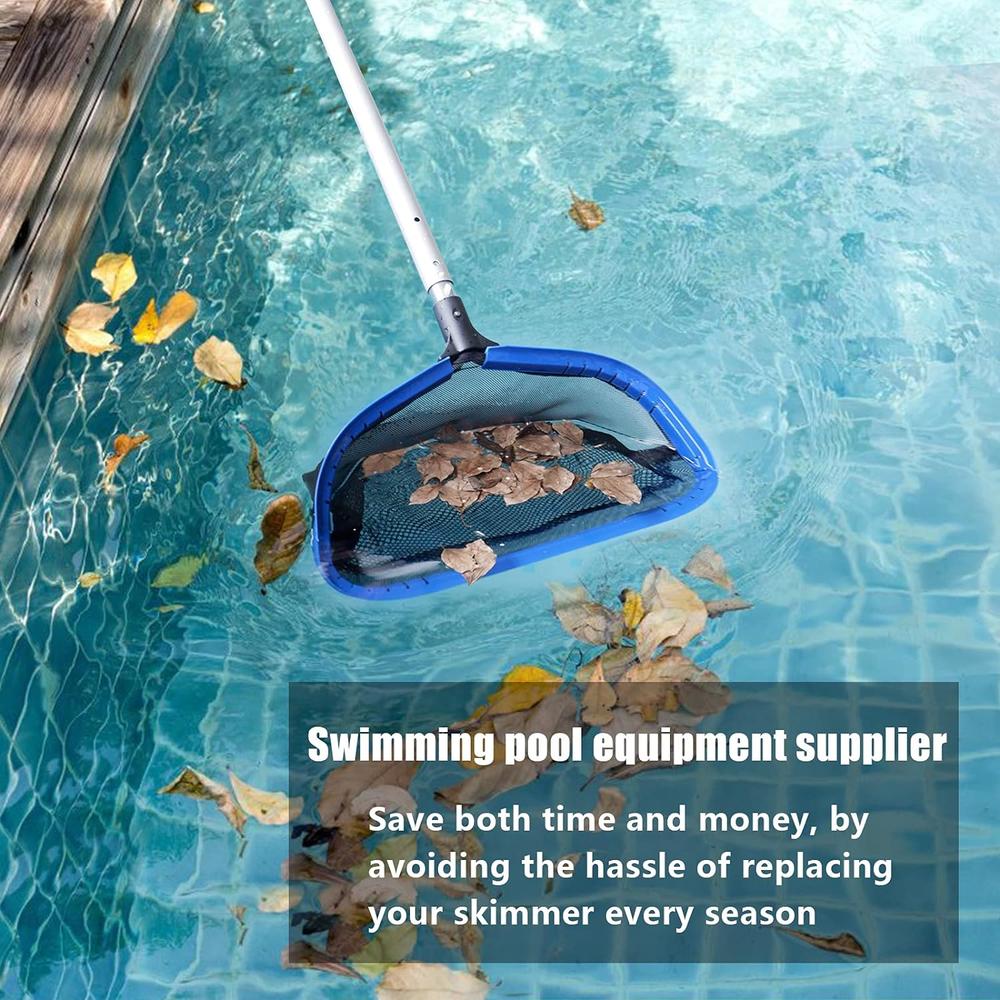 Great Choice Products Professional Heavy Duty Swimming Pool Leaf Skimmer Rake With Deep Double-Stitched Net Bag, Aluminum Frame & Handle For Faster…
