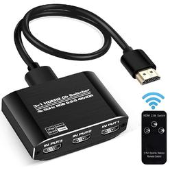 Great Choice Products Hdmi 2.0B Switch 3 In 1 Out With High Speed 3.9 Ft Hdmi Cable, 3X1 Hdmi Selector Switch With Remote,Support Uhd 4K@60Hz Ultra…