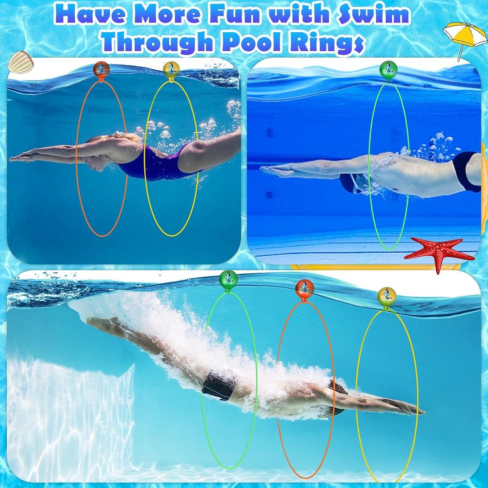 Great Choice Products Swim Through Rings Pool Toys For Kids High ...