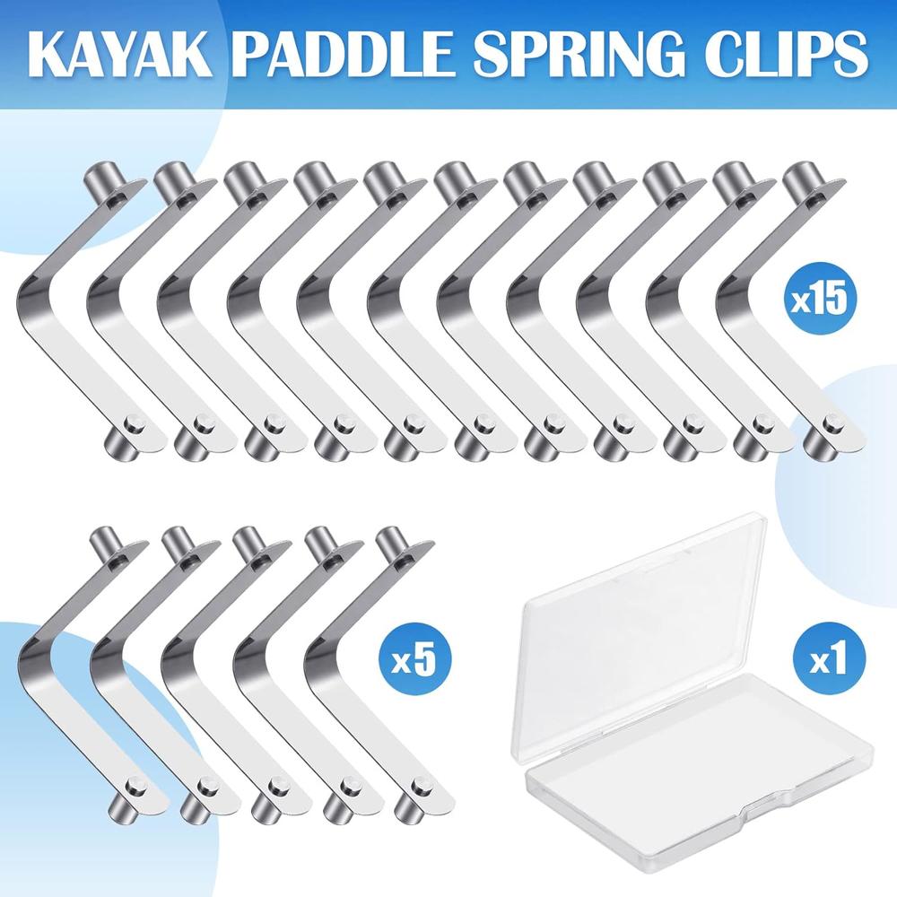 Great Choice Products 20 Pcs Stainless Steel Universal V Clip For All Swimming Pool Push Button Spring Clip Spa Skimmer/Nets Locking Tube Double Pi…