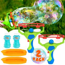 Great Choice Products 2 Pack Bubble Machine Bubble Guns For Kids & Toddlers, Bubble Blower With Bubble Wand Making Small Bubble In Giant Bubble, Ha?