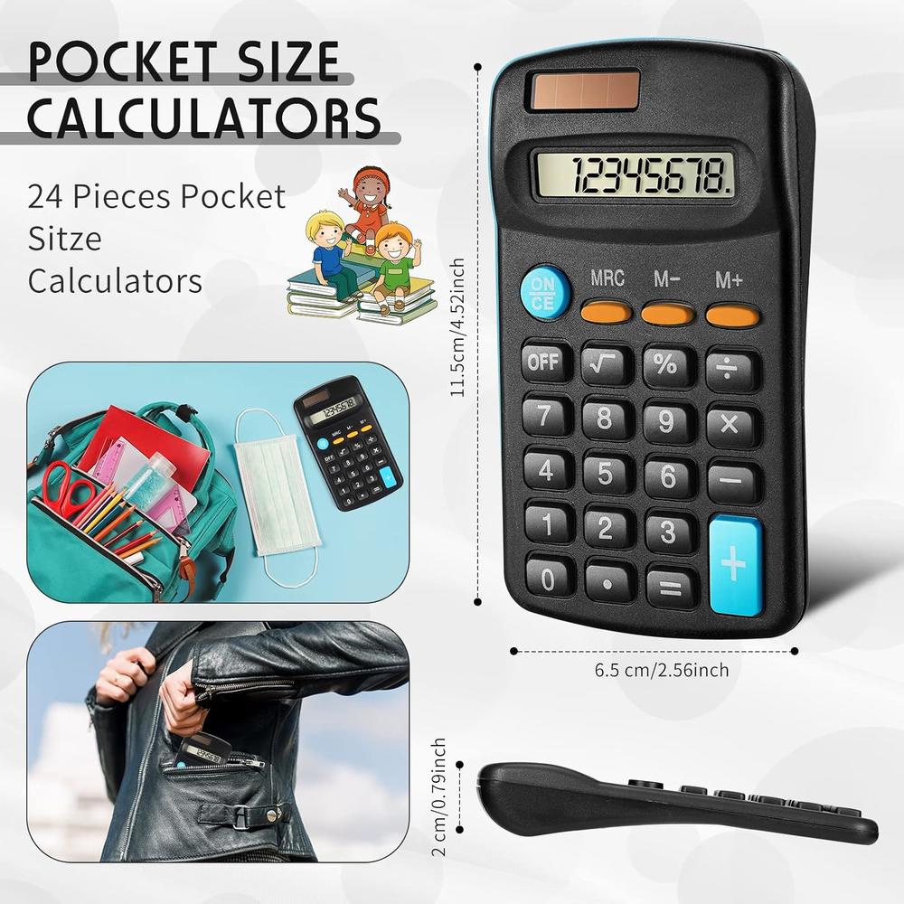 Mini Led Calculator Great Choice Products 24 Pieces Basic Calculators For Students Small ...