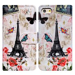 Great Choice Products Ipod Touch 7 Case,Ipod Touch 6 Case, Paris Tower Butterfly Wallet Flip Leather Cover Case With Credit Card Id Card Slot Holde…