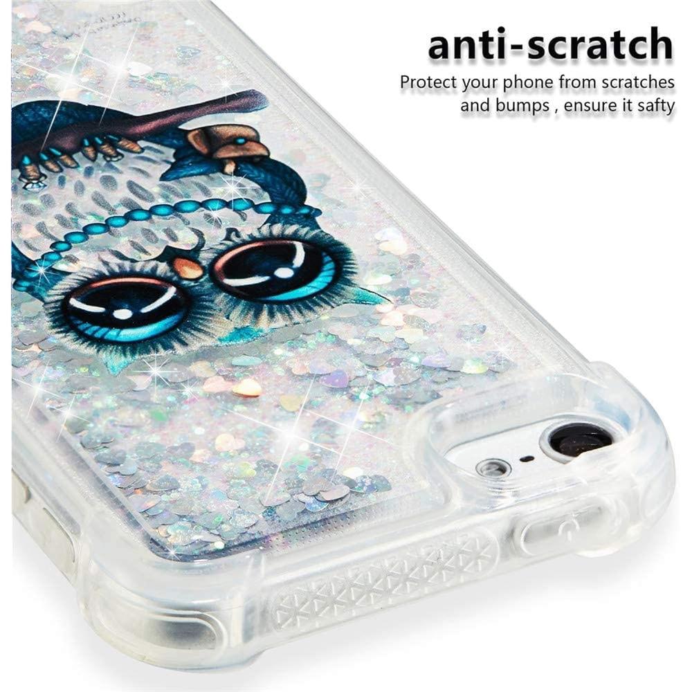 Great Choice Products Compatible With Ipod Touch 7 Case Bling Glitter Case Soft Tpu Floating Clear Liquid Hearts Quicksand Shiny Flowing Shockproof…