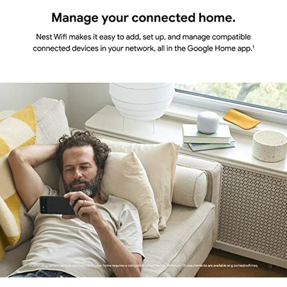 Google Nest WiFi Point - Add On Point with Google Assistant (Snow)
