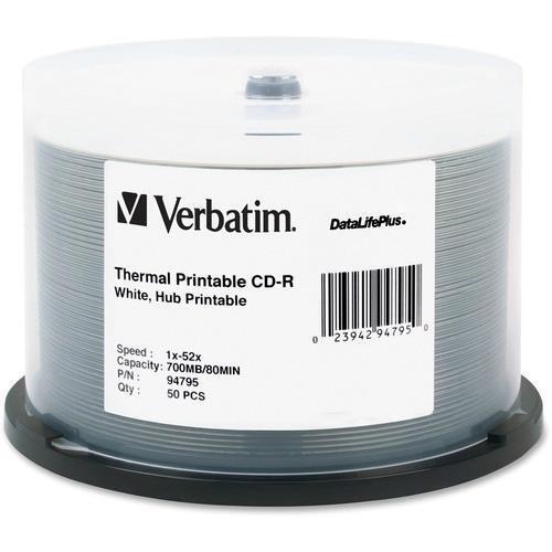 Verbatim NEW Verbatim 94795 DataLifePlus CD Recordable Media - CD-R 52x 700 MB 50 Pack