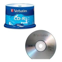 Verbatim NEW Verbatim 94691 CD Recordable Media - CD-R 52x 700 MB 50 Pack Spindle 120mm