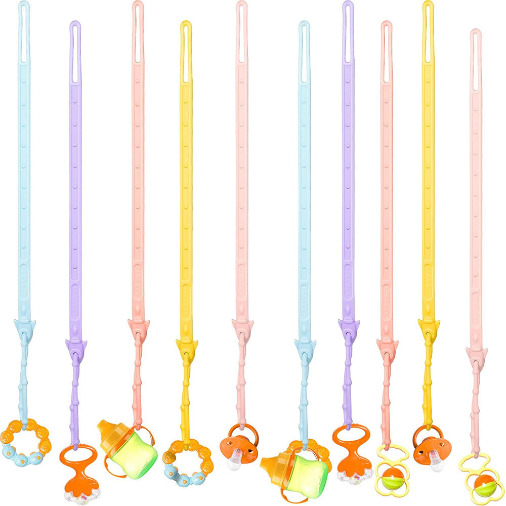 Great Choice Products 10 Pieces Baby Toy Straps Stretchable Silicone Pacifier Clips Toddler Toy Bottle