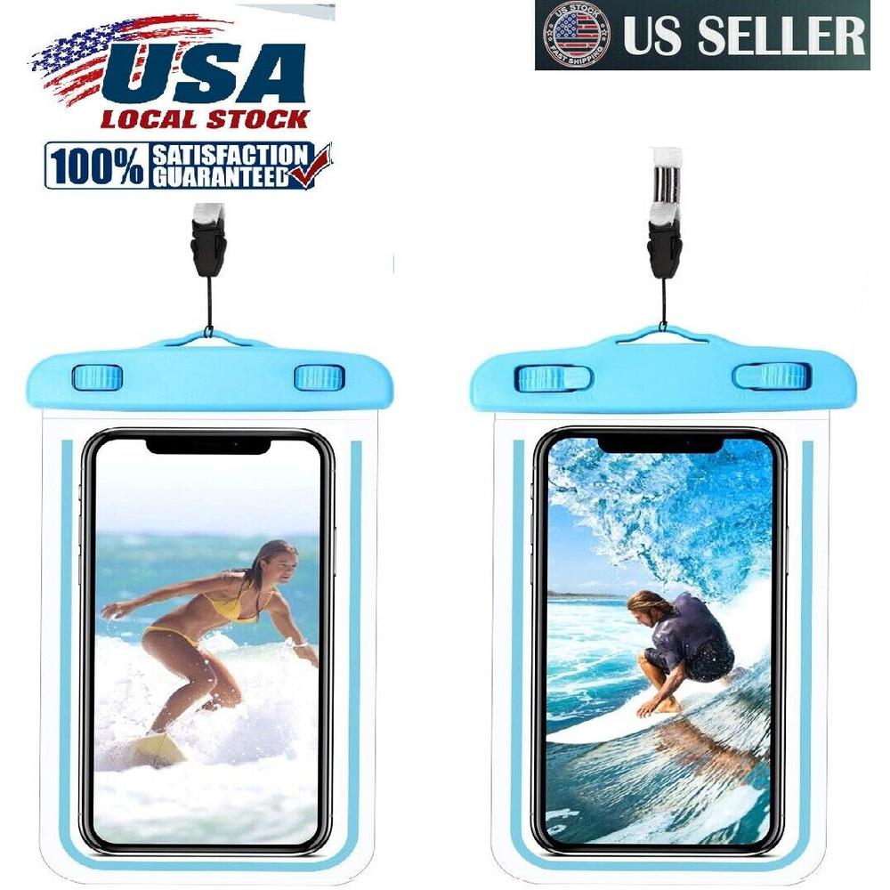 Great Choice Products [2 Pack] Waterproof Floating Cell Phone Pouch Underwater Case Cover For Phone