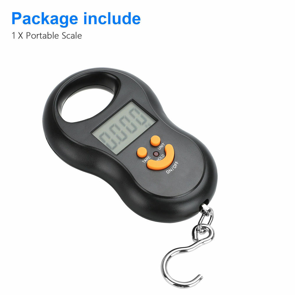 Great Choice Products Digital Fish Scale Postal Hanging Hook Luggage Weight Lcd Mini Portable 110 Lb