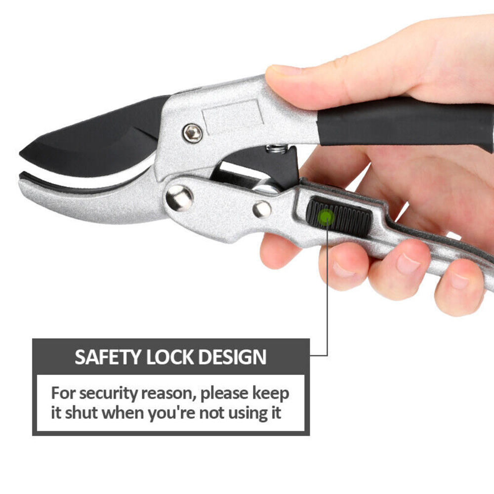 Great Choice Products Heavy Duty Garden Ratchet Hand Pruners Pro Pruning Shears Clippers Trimmers