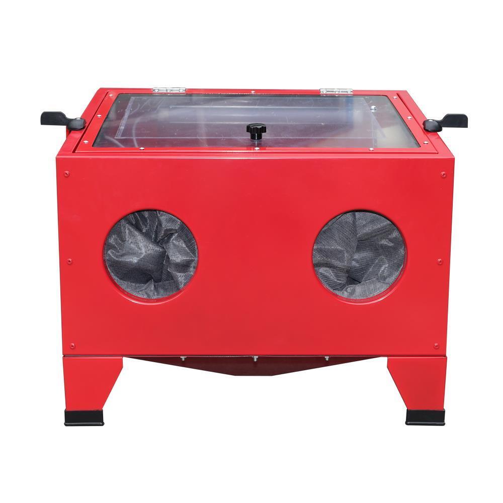Great Choice Products 25 Gallon Bench Top Air Sandblasting Cabinet 5Cfm Air Compressor Delivery Red