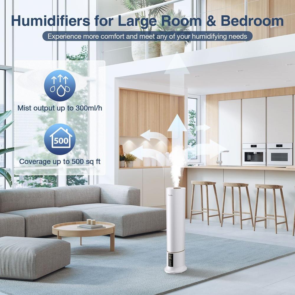 Great Choice Products 2X Humidifiers For Bedroom Large Room Office Cool Mist Air Humidifier 9L/2.38Gal