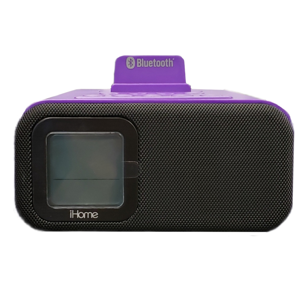 iHOME New! iHome Wireless Bluetooth Battery Backup Digital Alarm Clock (Purple)