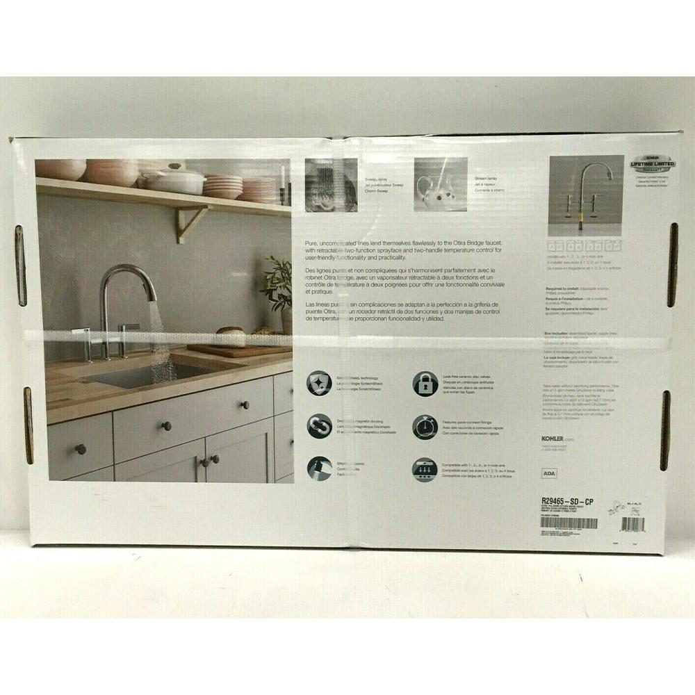 Kohler Otira Kitchen Faucet R29465-SD-CP, Pull-Down Faucet + Soap Dispenser