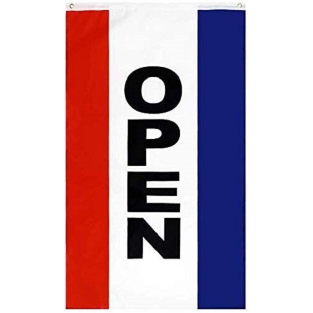 Trade Winds Printed Banner 3'x5' Vertical OPEN Flag - Business Store Advertising Banner, Restaurant Sidewalk Sign OPEN Vertical Banner Flag - Foto 3