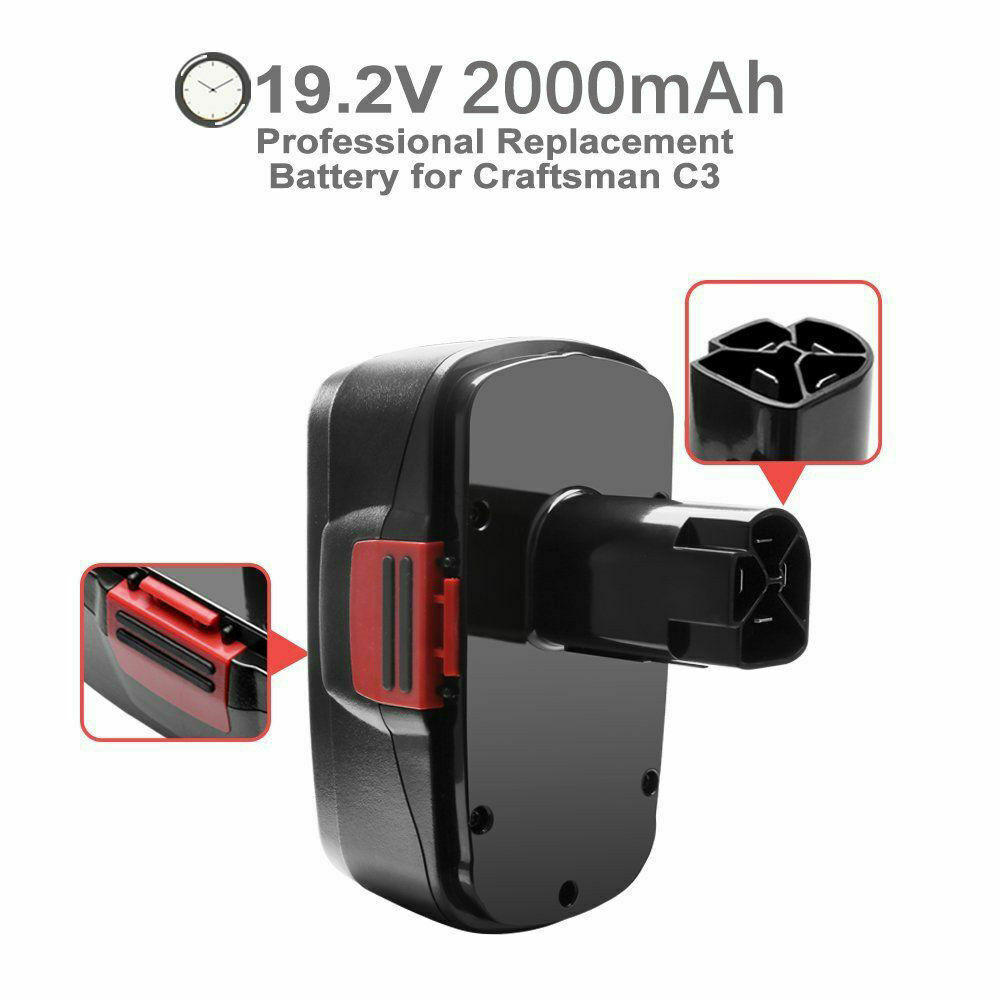 Great Choice Products For Craftsman 19.2 Volt 11375 Battery C3 Diehard Pack 130279005 11376 130279003