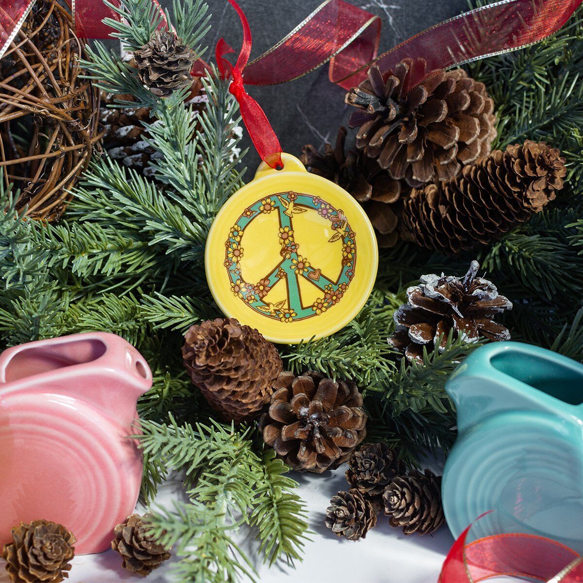 Fiesta Ornament | Peace & Love (Sunflower - Peace Sign)
