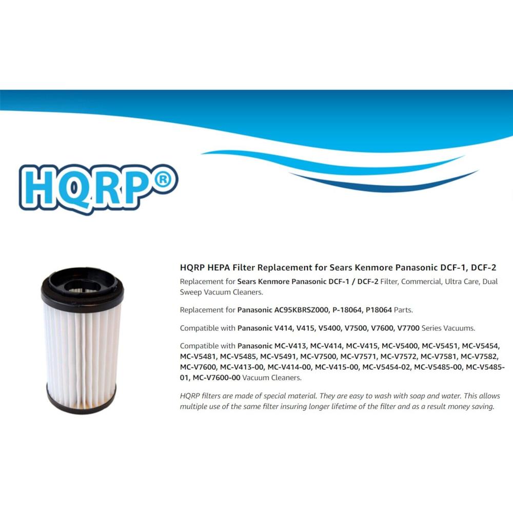 HQRP H12 Filter for Panasonic MC-V413 MC-V414 MC-V415 MC-V5400 MC-V5451 Vac
