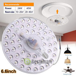 Great Choice Products 6.6" 24W Led Light Bulb Engine Retrofit Light Replacement Kit Ceiling Fan Lamp