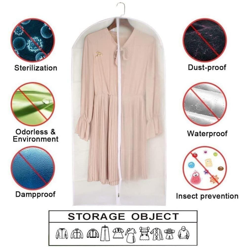 Great Choice Products 5Pcs Dustproof Clothes Garment Suit Cover Storage Bag Home Coat Dress Protecto