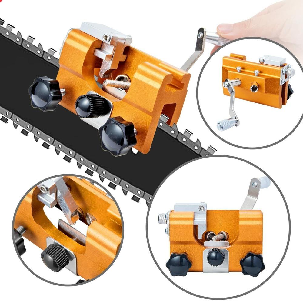 Great Choice Products Chainsaw Chain Sharpener Jigs Sharpening Tool Set For Chain Saws Electric Saws
