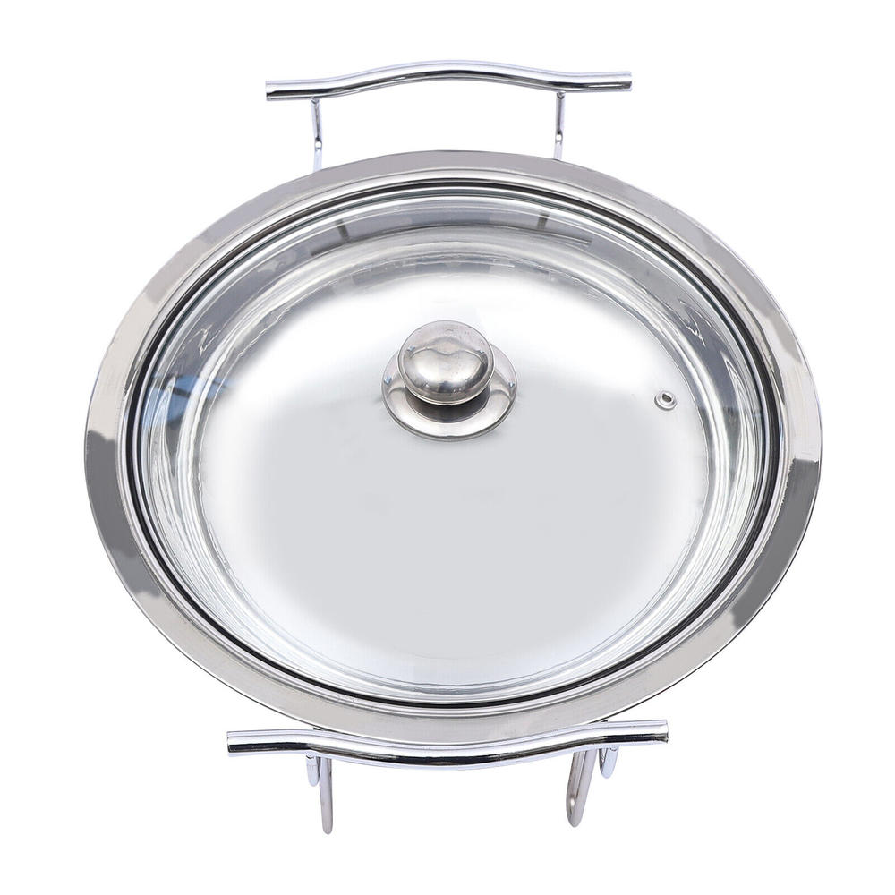 Great Choice Products 11" Catering Round Chaffing Dish Stainless Steel Home Buffet Chafer Dish Warmers